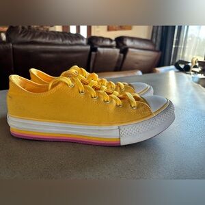 Converse Yellow and White Sneakers